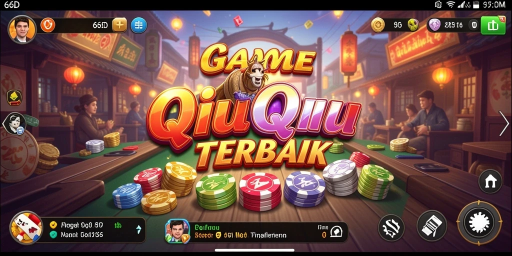 Tampilan gameplay QiuQiu yang seru dan menantang.