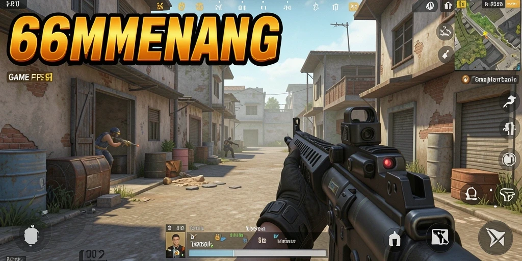 Tampilan gameplay menarik dari 66MENANG saat aksi tembak-menembak.