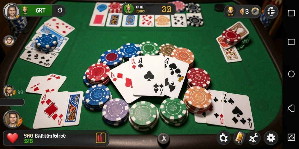 Screenshot utama menunjukkan gameplay menarik dari Gaple.
