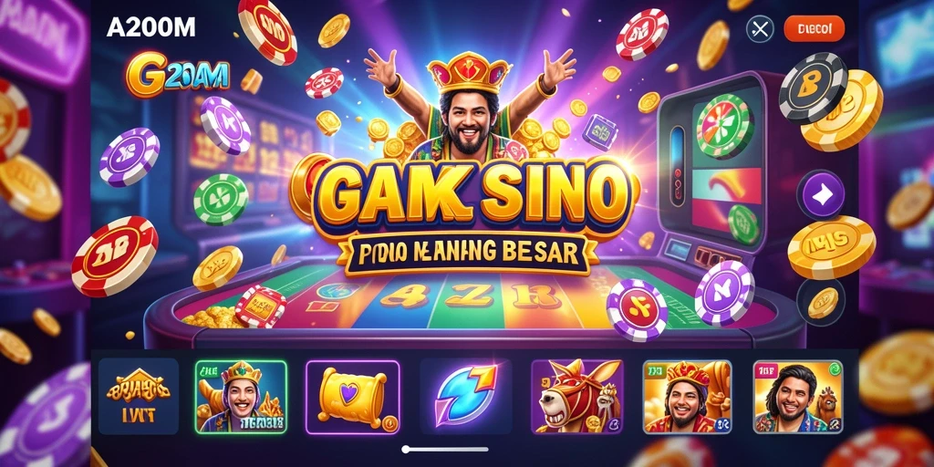 Tampilan menarik dari gameplay A200M yang menampilkan keseruan Kasino.