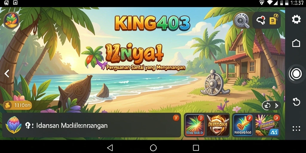 Screenshot KING403 menampilkan gameplay yang seru dan penuh warna.