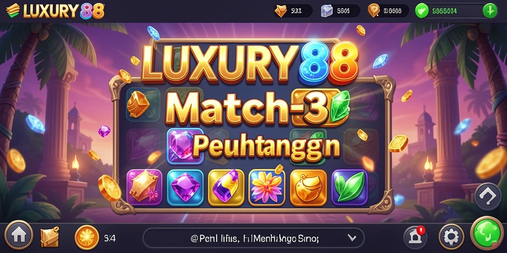 Tampilan gameplay LUXURY88 yang penuh warna dan menantang.