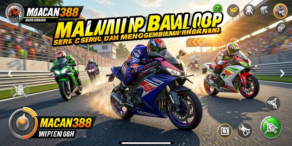 Tampilan menegangkan saat berlomba di lintasan balap MACAN388.