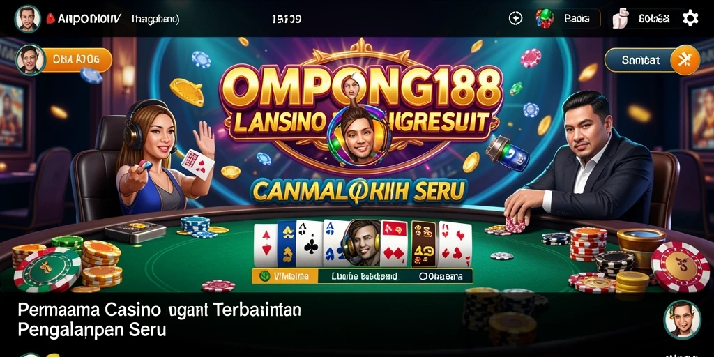 Screenshot OMPONG188 yang menunjukkan gameplay Live Casino yang mendebarkan.