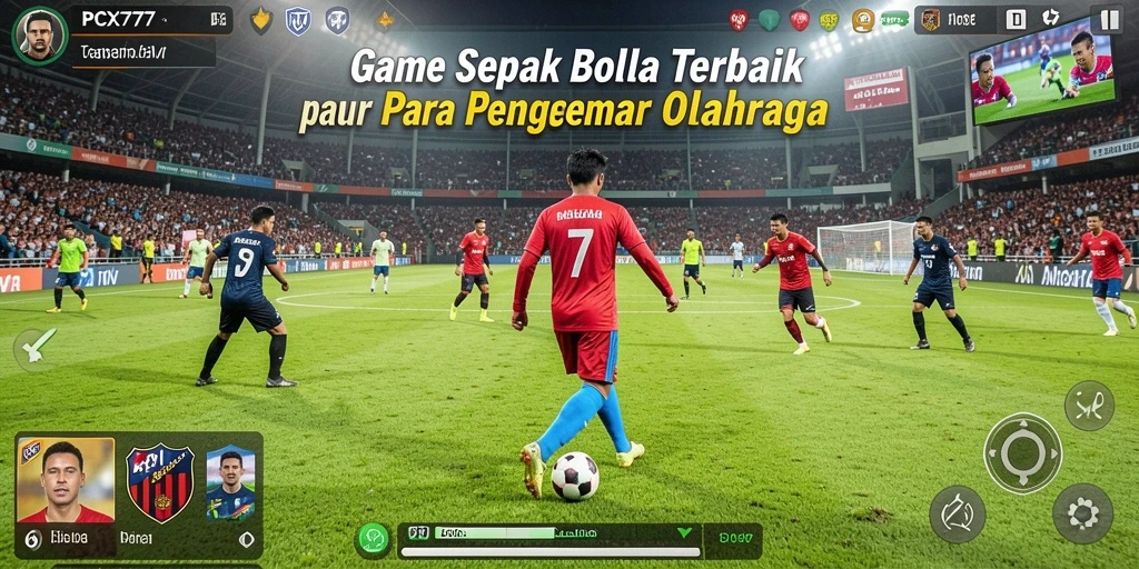 Tampilan gameplay PCX777 yang memukau saat pertandingkan sepak bola.