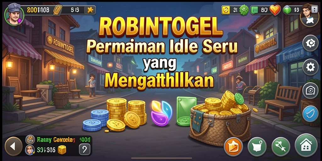 Tampilan gameplay ROBINTOGEL yang menarik dan dinamis.