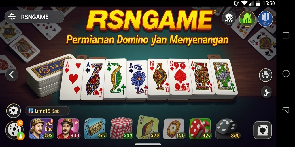 Screenshot RSNGAME menampilkan aksi seru permainan domino.