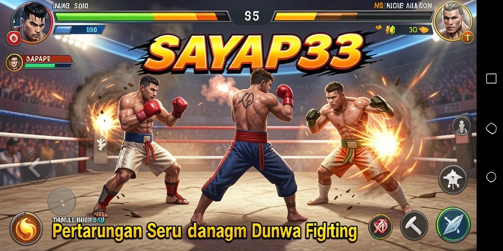 Tampilan gameplay Fighting yang intens dan mengasyikkan di SAYAP33.