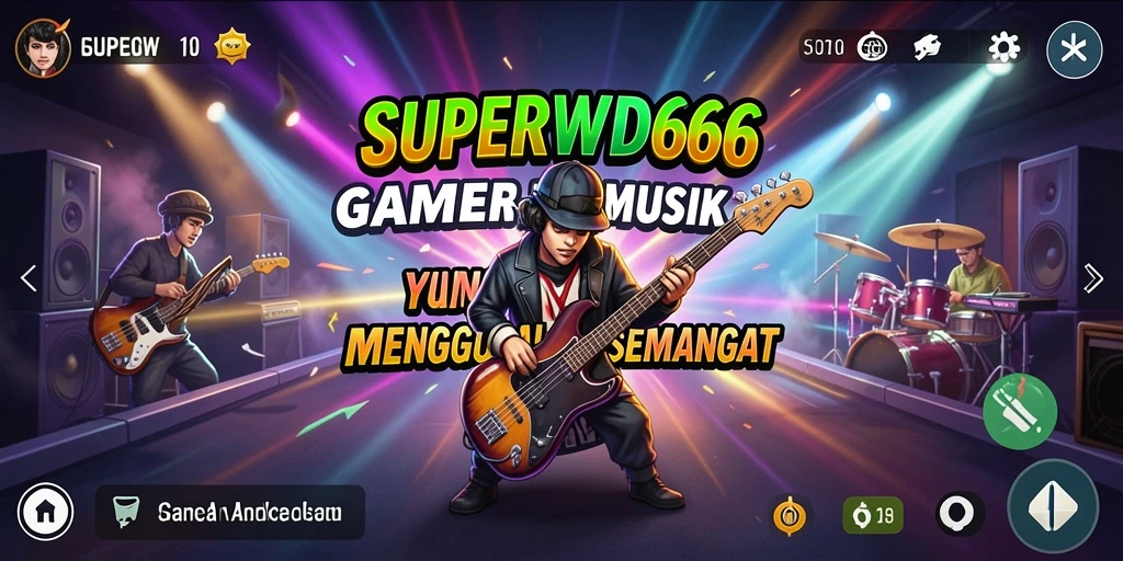 Screenshot menunjukkan gameplay <strong>SUPERWD666</strong> yang dinamis dan penuh warna.