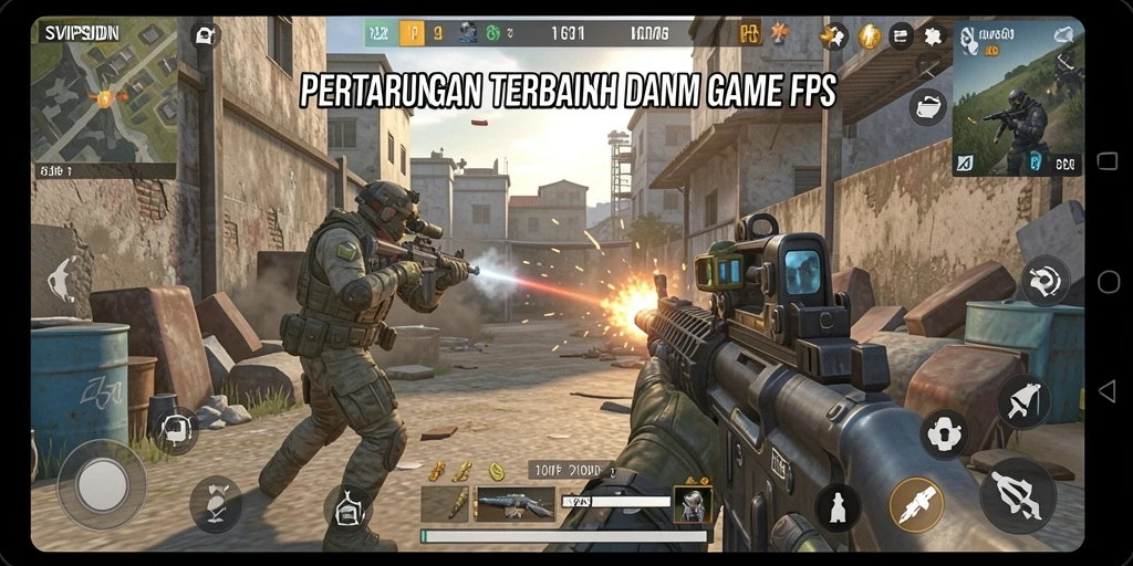 Gameplay intens dalam SVIPSIDN dengan aksi menembak yang cepat.