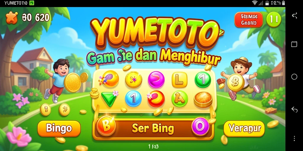 Screenshot gameplay YUMETOTO menampilkan aksi Bingo yang seru.